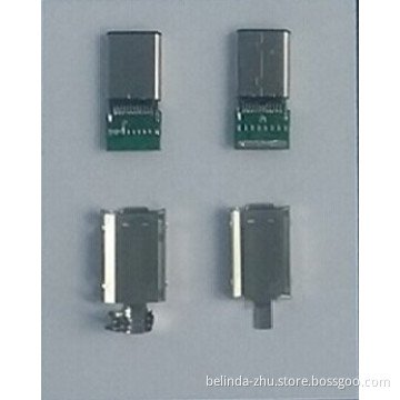 USB C Type with Capacitor Connect Power Pin Ff Soldering Type 16 Pin